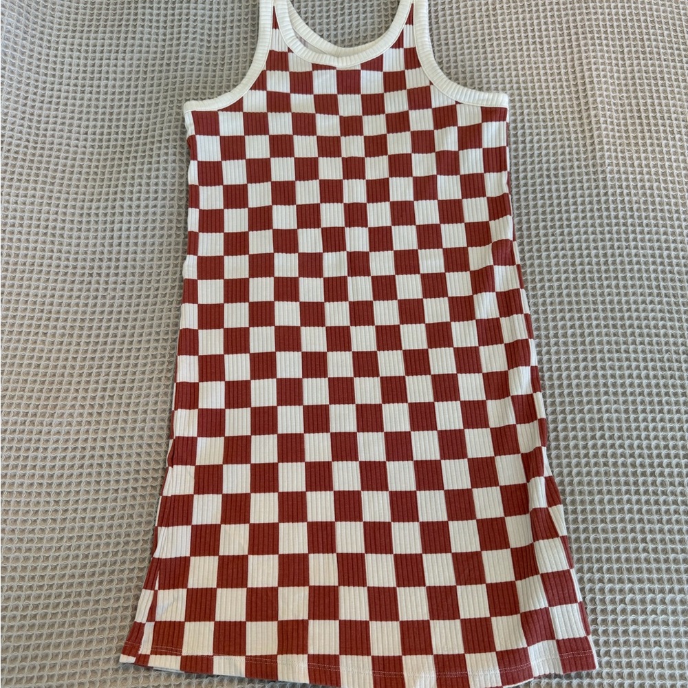 Old Navy Red and White Checkered Tank Top